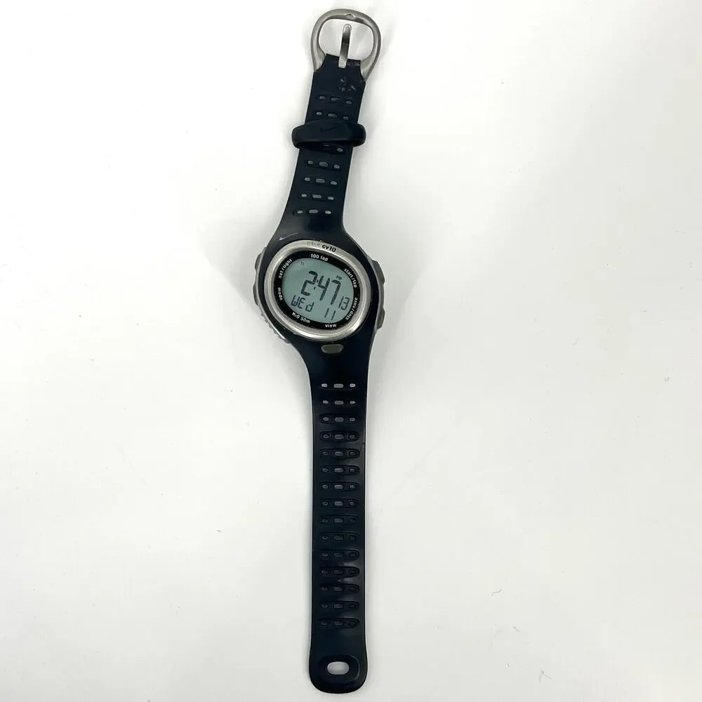 Nike Black Gray Triax CV10 SM0020 Wrist Watch Works